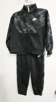 Nike Baby Boys Tricot Track Jacket & Pants Set Black Camo Sz 24M - NWT
