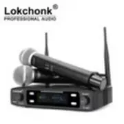 Wireless Microphone System Dual Channel UHF Cordless Handheld Dynamic Mic