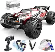 DEERC 9206E Remote Control Car 1:10 Scale Large RC Cars 48+ kmh High Speed for Adults Boys Kid,Extra Shell 4WD 2.4GHz Off Road Monster RC Truck,All Terrain Crawler Gift with 2 Battery for 40+ Min Play