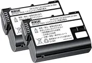 MINSHI EN-EL15b (2 Pack) Replacement Battery Compatible with Nikon D7500，D600，D610，D750，D780，D800，D800E，D810 【7.0V 2650mAh】 High Performance Compatible Camera Battery 2023KA