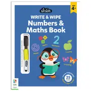 Junior Explorers: Write and Wipe Numbers and Maths Book