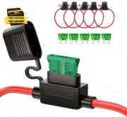 12 AWG Inline Fuse Holder with 30A ATC/ATO Blade Fuse, 5 Pack ⭐️⭐️⭐️⭐️⭐️