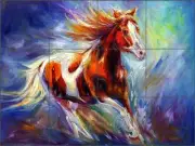 Tile Mural Backsplash Kitchen Shower Ceramic Williams Horse Equine Art DWA010