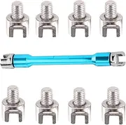 YENJO Spoke Spanner Wrench, 10 in 1 Motorcycle Dirt Bike Wheel Rim Tool for Adjust Bicycle Rim Tension-(5.0-6.8 mm) with Package Case (Blue)