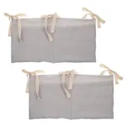 2 Pcs Crib Hanging Bag Baby Caddy Organizer Stroller Accessories