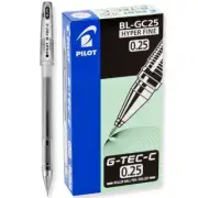 Pilot G-Tec-C Gel Rollerball Pen, Hyper Fine Needle 0.25mm, Black, Pack of 24