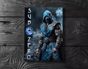 Mortal Kombat Sub Zero Video Game Poster Print - No Frame