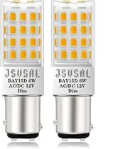 JSVSAL 2-Pack,Dimmable 12V Low Voltage, Daylight White 5000K,1157 2357 2057 7528 BAY15D Double Contact Bayonet (high/Low pins) LED Light Bulb for RV Camper Marine Boat Trailer Lighting