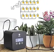 sPlant [Upgraded Pump] LCD Automatic Drip Irrigation Kit for 15 Plants, DIY Plant Self Watering System Device Digital Programmable Water Timer, Waterer for Indoor House Plant Vacation Watering