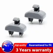 Grey Sun Visor Clips Holder Hook Brackets for Audi A1 A3 A4 Q3 Q5 TT 2006-2016*2 (for: Audi)