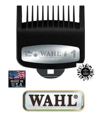 WAHL #1 (1/8"-3mm)Premium Metal Clip CUTTING GUIDE CLIPPER BLADE COMB ATTACHMENT