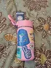 Life is Good, Stainless Steel, Kids Water Bottle, 14oz With Straw-pink