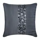 Decorative Throw Pillow Cover Grey 16"x16", Room Decor Silk - Simple Treasures