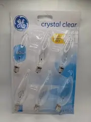 GE Crystal Clear Canelabra Base Light Bulbs (6 Pack) 60