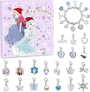 Advent Calendar 2025 Kids Girls, Christmas Countdown Frozen Style for Girls, DIY Surprise Accessories, Pendant, Hair Accessories, Ring, Advent Calendar, Creative Gifts