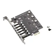 Expansion Card PCI-E to 8-Ports USB3.2 Gen1 Controller Type C 5Gbps Adapter