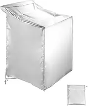 [QWORK] Washer and Dryer Covers, Heavy Duty Waterproof Washing Machine Cover for Most Top Load or Front Load Machine, Dustproof, All Weather Protection, 29" W x 28" D x 43" H