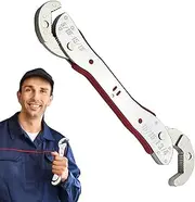 Multifunctional Wrench, Adjustable Wide Opening Large Bike Spanner, High Strength Non-Slip Wrench Plumbing Repair Tool for for Automotive, Motorcycle, Hiking & Appliance