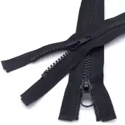Black Separating Zippers for Jackets 24 inch #5 Jacket Zipper Replacement 2PC...