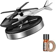 Helicopter Shape Car Air Freshener & Aromatherapy Diffuser - Rotating Car Perfume Diffuser for Dashboard, Perfect Car Ornament for Sedan, SUV, RV, Truck - Long-Lasting Freshener(White)