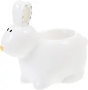 TOPPERFUN 1pc White Ceramic Egg Tray Boiled Egg Stand for Breakfast Decorative Tableware for Special Occasions Unique Present for Home and Kitchen Decor