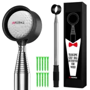 Golf Ball Retriever for Water,Telescopic 12Ft/9Ft Stainless Steel Shaft Two-S...