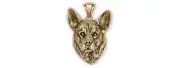 Cattle Dog Pendant 14k Gold Vermeil Handmade Australian Cattle Dog Jewelry CTD2