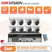 Hikvision 12MP 8CH AcuSense NVR 5MP IR POE Home Security CCTV Camera System Kit