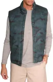 $155 - TailorByrd Reversible Solid To Camo Vest in Hunter Size XL
