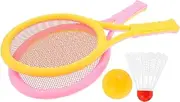 MUELODSIC Badminton Tennis Racket Set for Children Boys and Girls Badminton Rackets High Elastic Net Comfortable to Hold Handles Fun for Outdoor Sports Random Colors