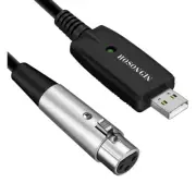 USB to XLR Female Mic Link Converter Cable | 6.6ft for Studio Audio