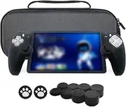 MOJOXR Hard Carrying Case & Silicone Protective Cover Kit for PS Portal Remote Player, Portable EVA Storage Bag w/ Built-in Screen Protector & Fixed Velcore Strap for Travel ( Black)