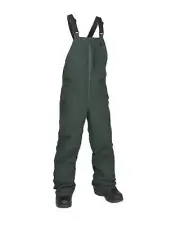 Volcom Barkley Insulated Bib Overall Kid's Snow Pants, Scarab, Medium