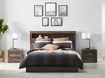 Avondale Bed Frame with Gas Lift Base - King / Vintage Oak