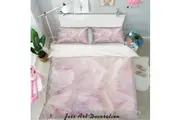 3D Dreamy Pink Feathers Quilt Cover Set Bedding Set Pillowcases 51
