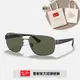 【RayBan 雷朋】雙槓偏光太陽眼鏡(RB3663-004/58 60mm 偏光鏡片)