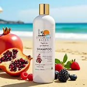 Byron Bay Organic Pomegranate Shampoo 500ml | Premium Australian Made Hair Care with Natural Oils | Deep Hydration & Shine | Sulfate-Free Vegan Shampoo for Dry, Damaged & Color Treated Hair