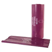 Bio Hazard Cytotoxic Waste Bags Bin Liners Roll 27Lt / 500mm X 600mm / 55um / Carton of 250 (CWL27LL55-250)