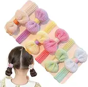 Baby Girl Hair Elastics Hair Ties for | 6X Portable Hair Bands | Lightweight Hair Accessories for Little Girls, Ponytail Holders for Thick Hair
