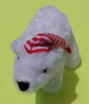 The Manhattan Toy Company Holiday Polar Bear with Striped Hat - NEW