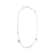 [ALEXANDER MCQUEEN] Skull and Pearl Necklace White