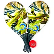 Frescobol Tropical Leaf Beach Paddle Kit