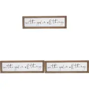 3x LVD Sign Good All Things Decorative Home/Lounge Decor Ornament 30x8.5cm RECT