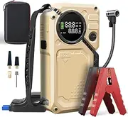4000A Portable Jump Starter with Air Compressor 150PSI,20000mah Car Battery Jump Starter for All Gas/10L Diesel,12V Car Jumper Starter Power Bank Charger with Display, Emergency Light