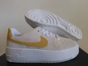 Nike Air Force 1 Sage AF1 Sage Low White-Infi Gold Womens Sz 6.5 [AR5339-102]