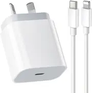 iPhone Fast Charger, 20W iPhone USB C Charger Plug with 1M iPhone Fast Charging Cable, Fast Charger for iPhone 14 13 12 11 Pro Max/XS/SE/iPad
