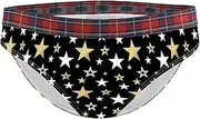 [Tiunyeah] Ladies Underwear Stretch S White & Gold Stars Women Panties Hipster Briefs Bikini Panty