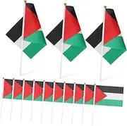 TEHAUX 50 Pcs Palestine Hand Waving Flag Usa Flag Mini Palestine Flags Palestine Decor Hand Held Palestine Flag Palestinian Flag Cheering National Flags Palestine Hand Flag Polyester