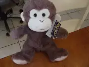 KELLYTOY KELLY TOY PLUSH 12 " BABY TAN BROWN MONKEY LOVEY ape cream new nwt