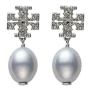 Tory Burch Earrings Kira Silver/Pearl JPN Limited Collection Goods Accessory